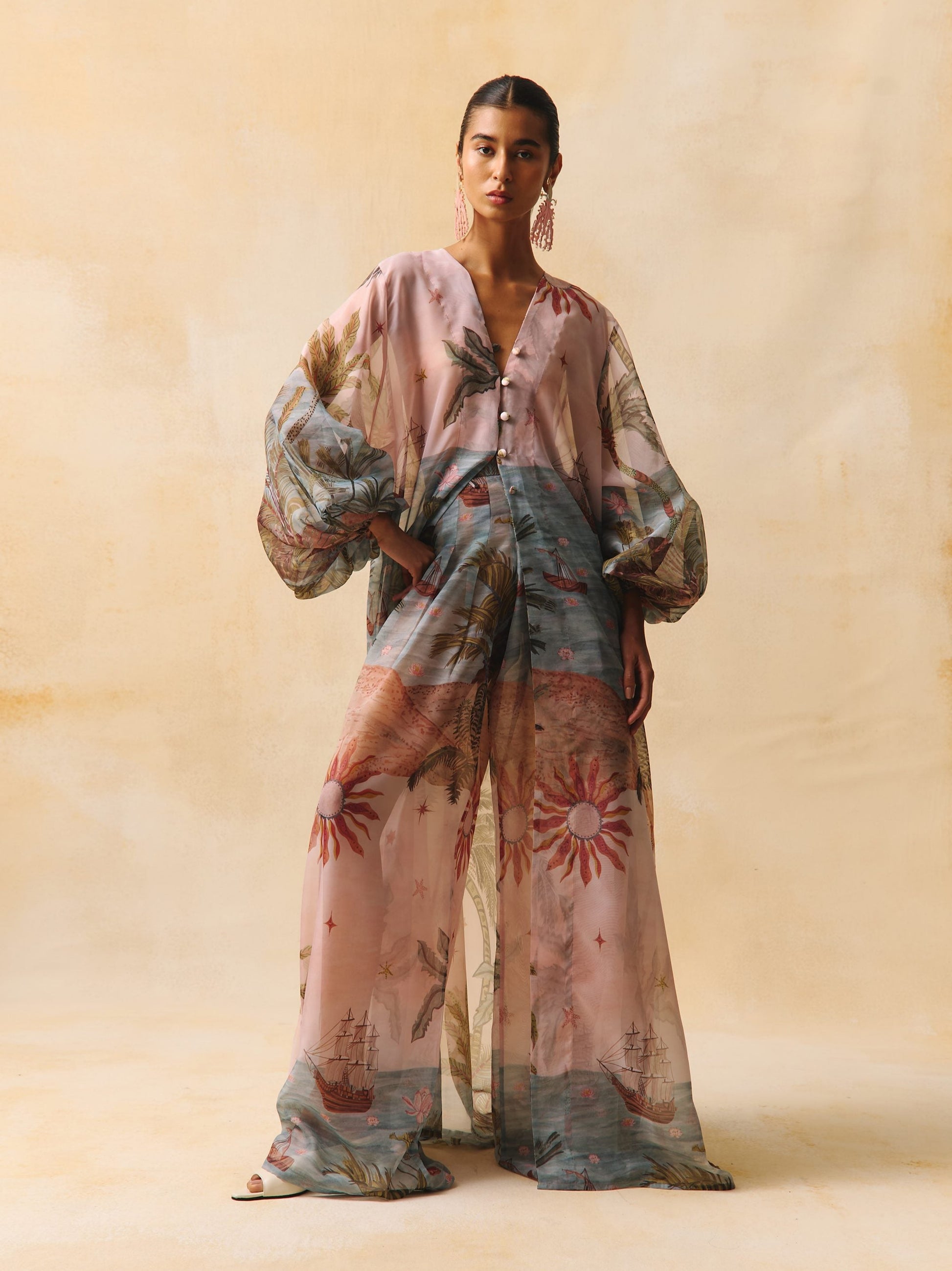 Surya Cape Top & Pant Set