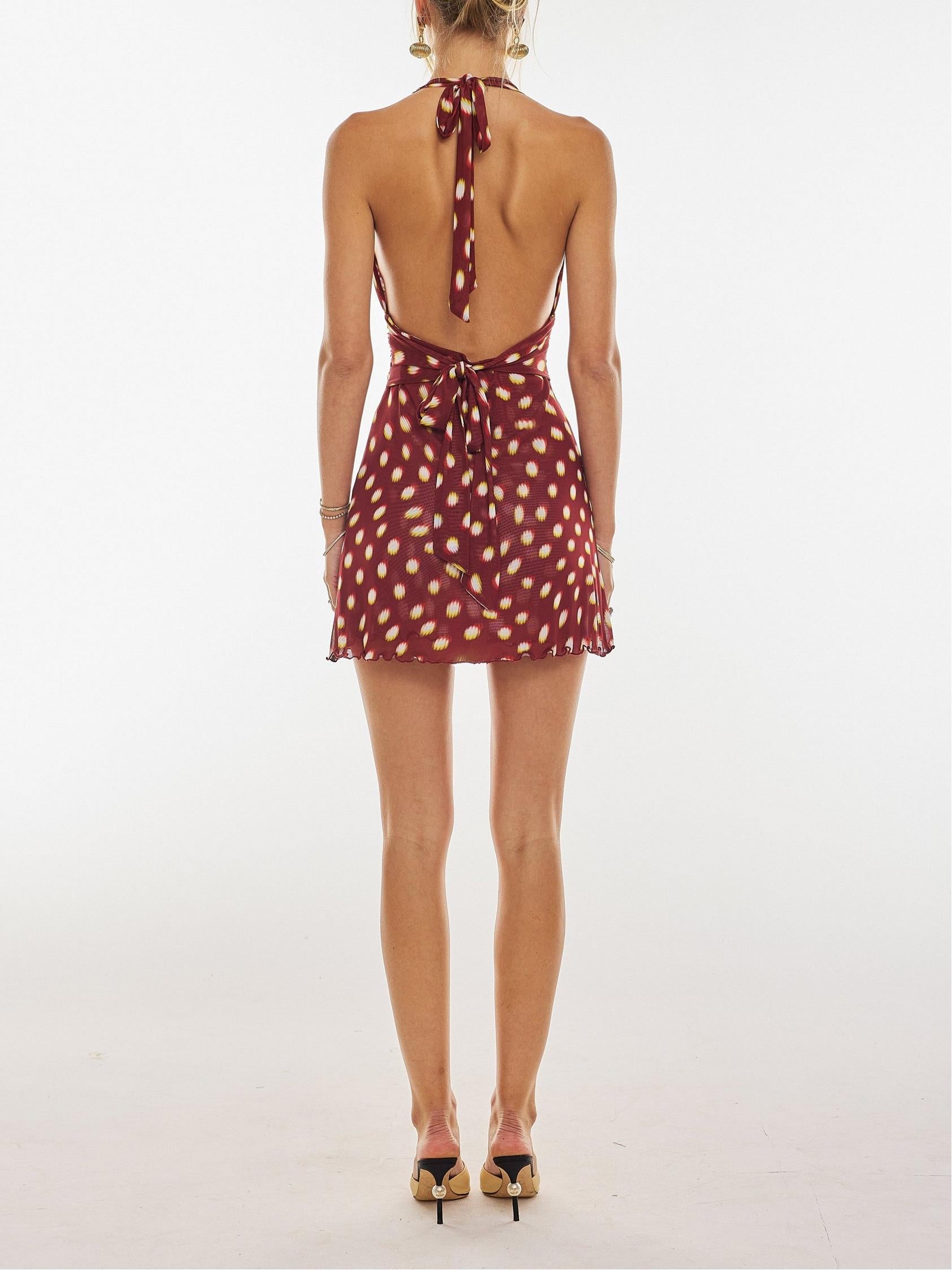 Minivestido de licra con lunares