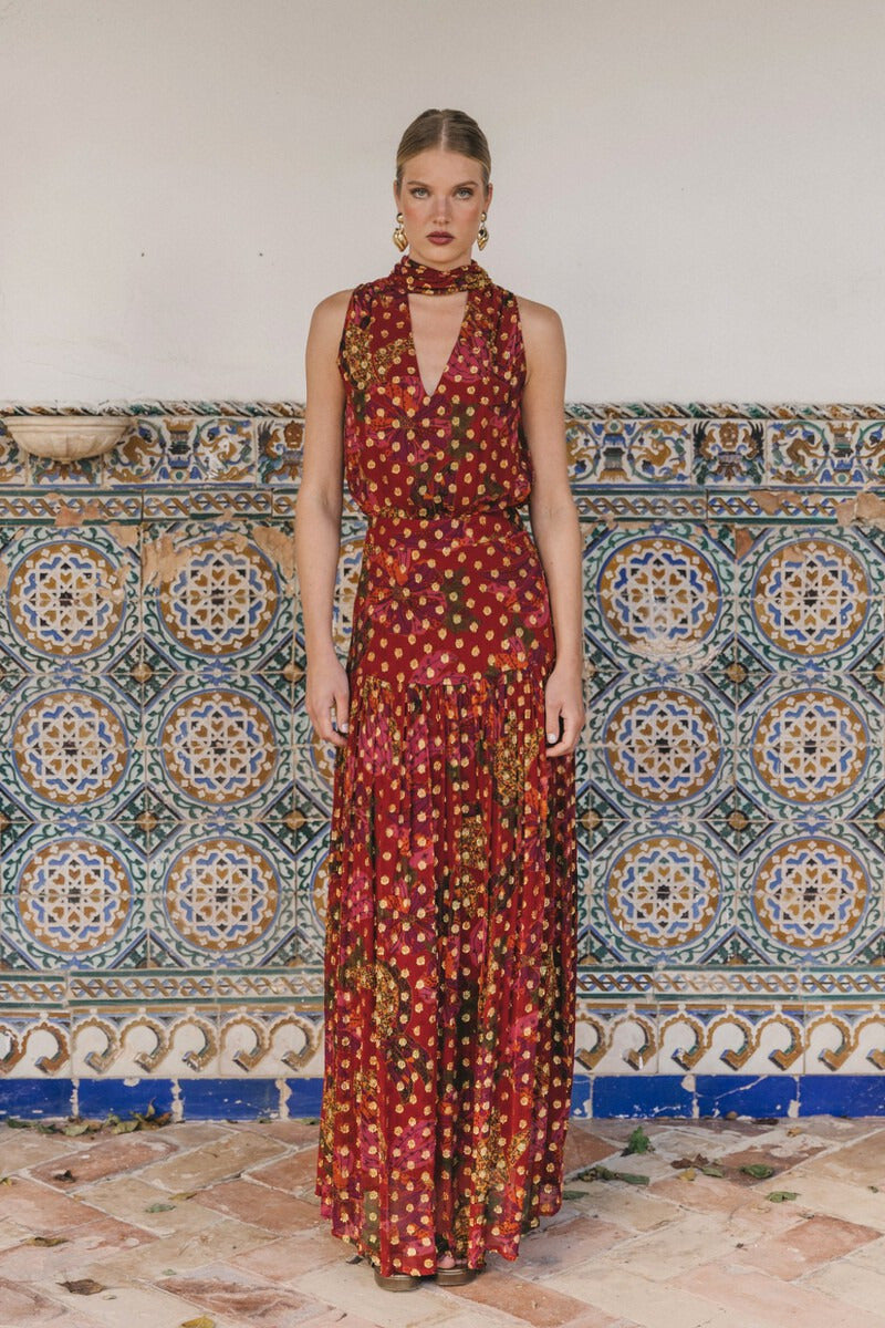 Bohemian Halter Skirt Set