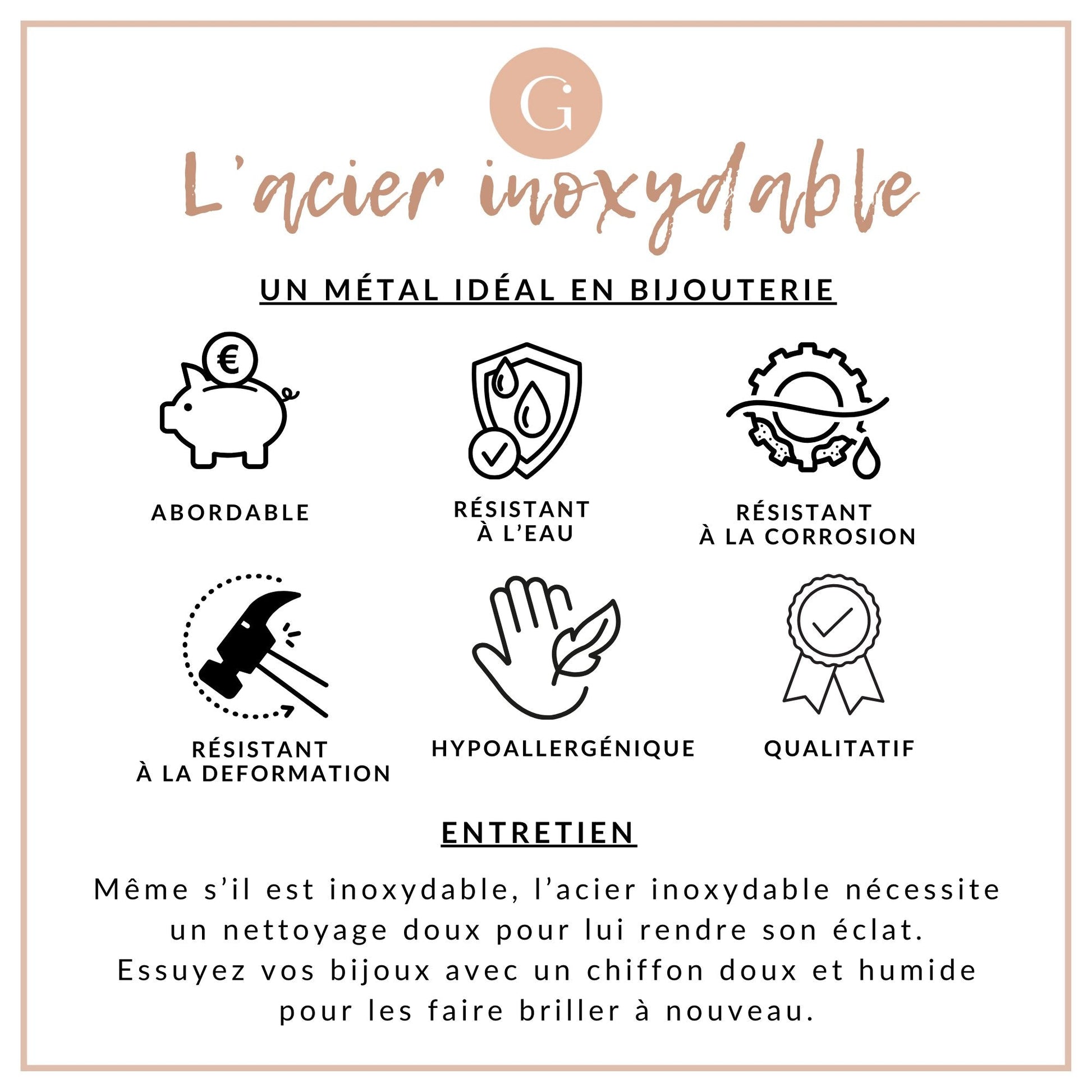 Bracelet très grosse maille acier 304 inoxydable doré IP 14k 20.5cm, x1 (G4197)