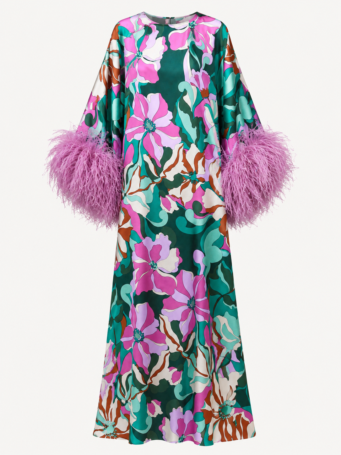 Posidonia Feathered Floral Kaftan