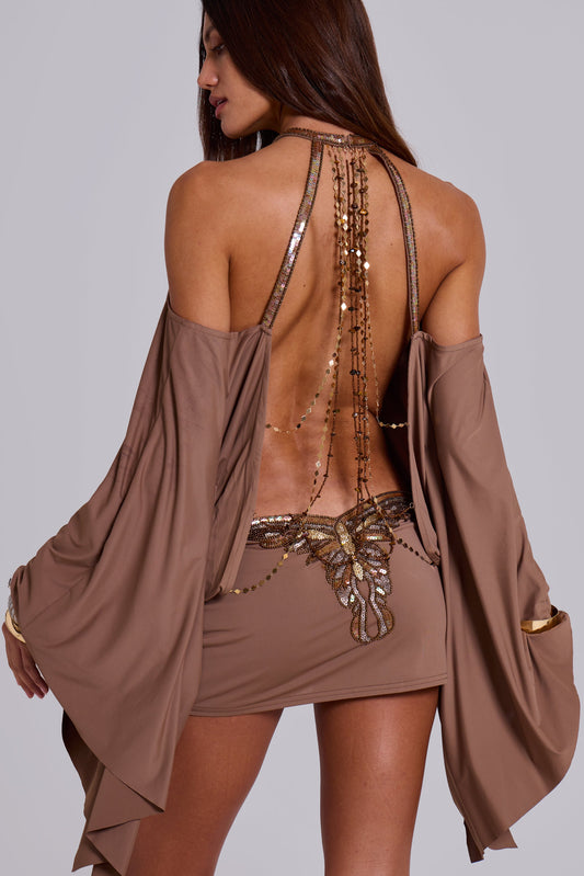 Minivestido Miella con adornos de mariposas