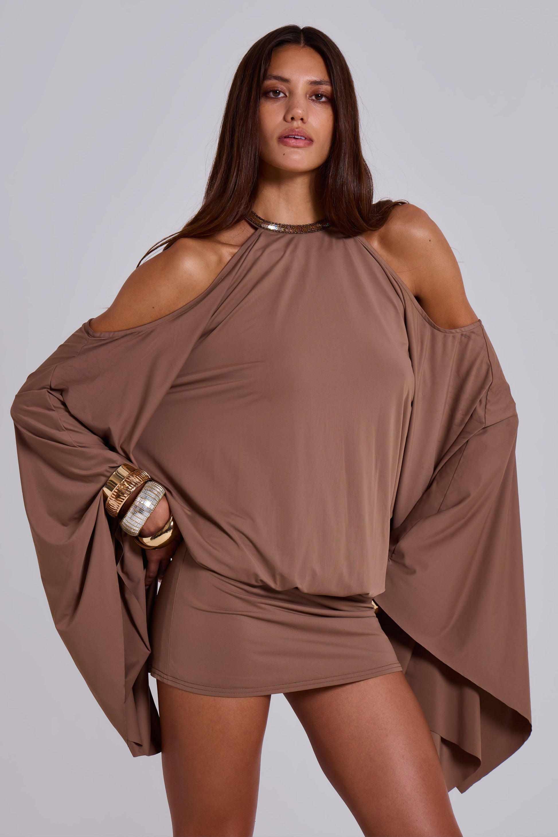 Minivestido Miella con adornos de mariposas