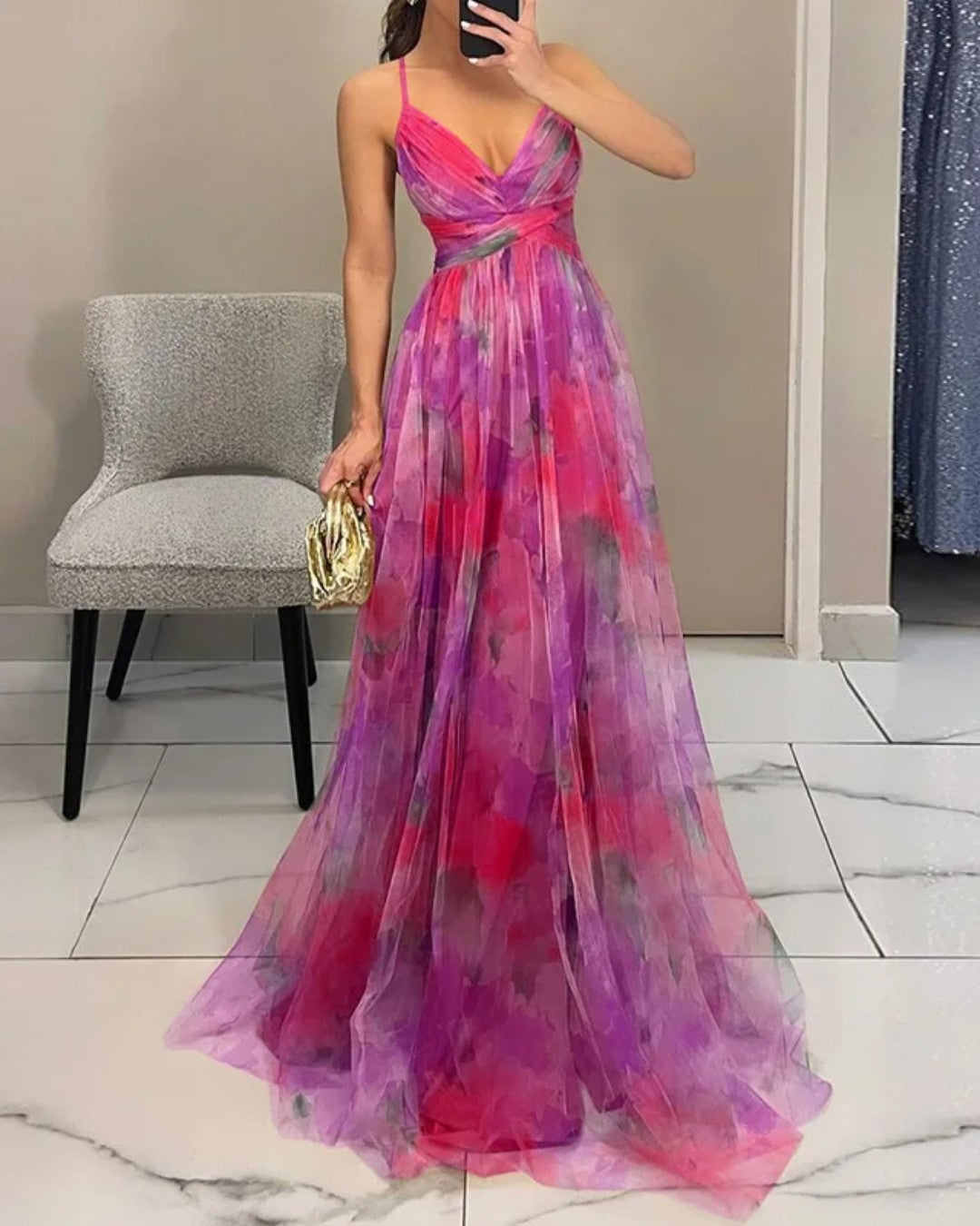 Giselle™ - Vestido largo floral con un encanto irresistible