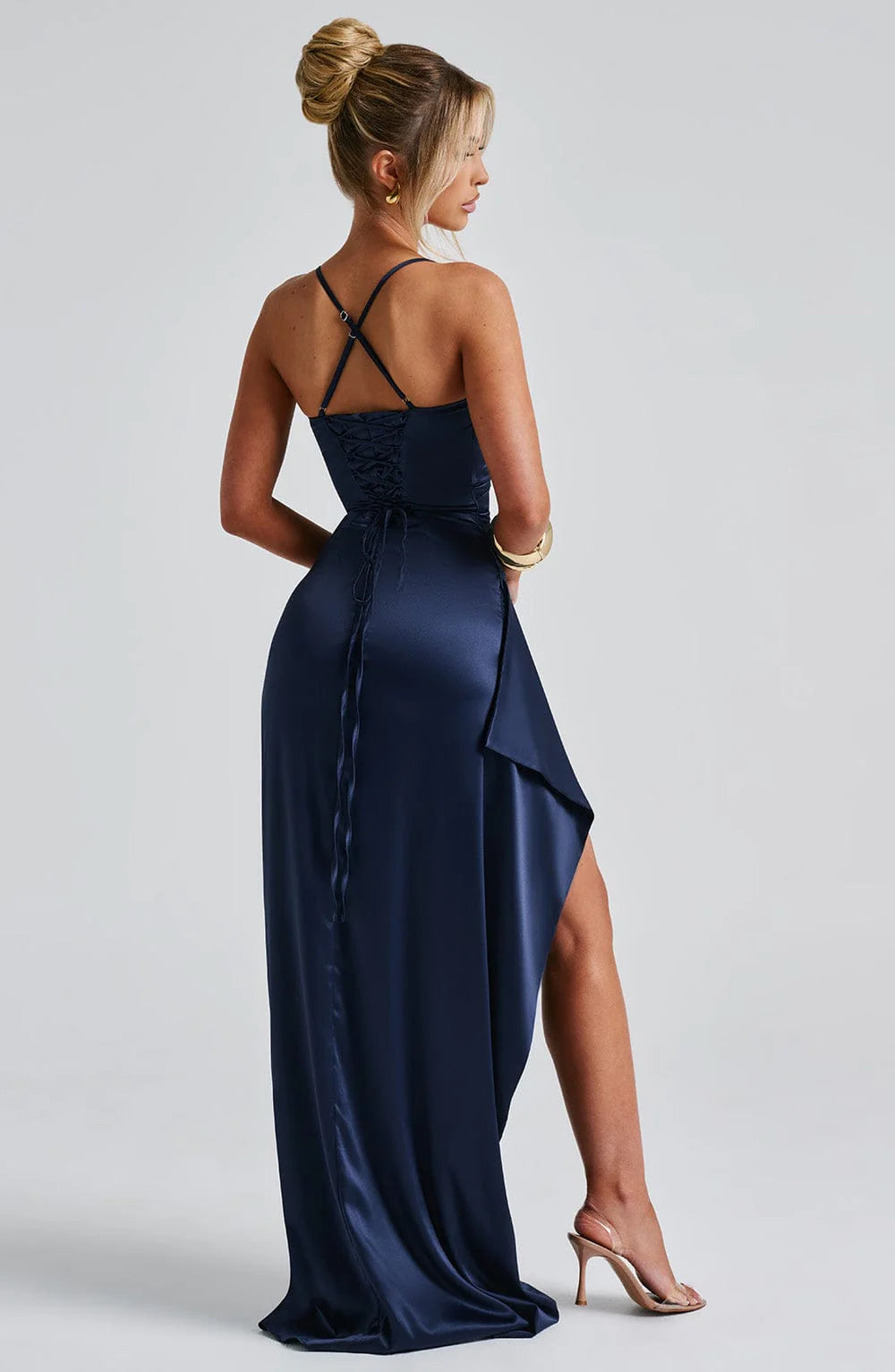 Vestido largo — Azul marino